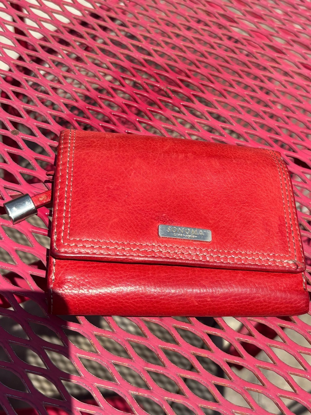 Sonoma Red Genuine Leather Women's Wallet